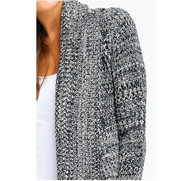 NWT Premium Two Tone Boho Chunky Weave Cardigan - Picture 5 of 6